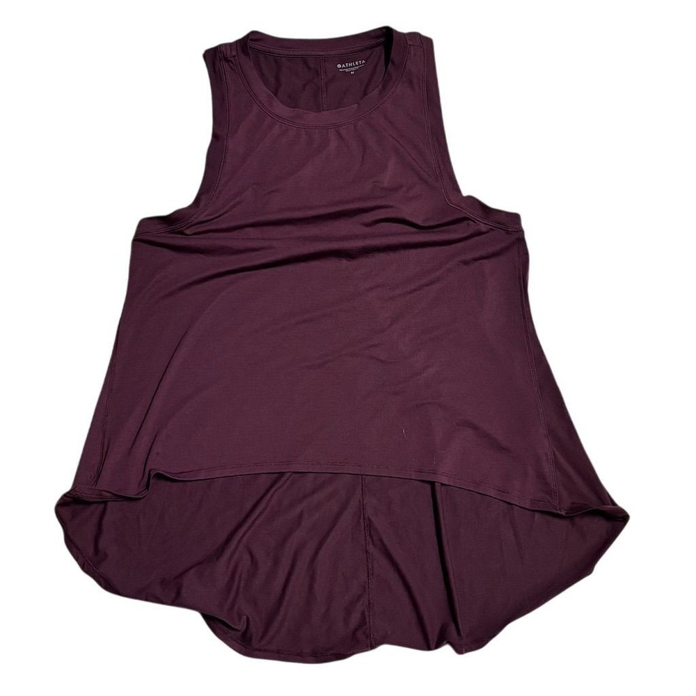 Athleta Women's Red‎ High-Low Racerback Tank Top Size M Sleeveless